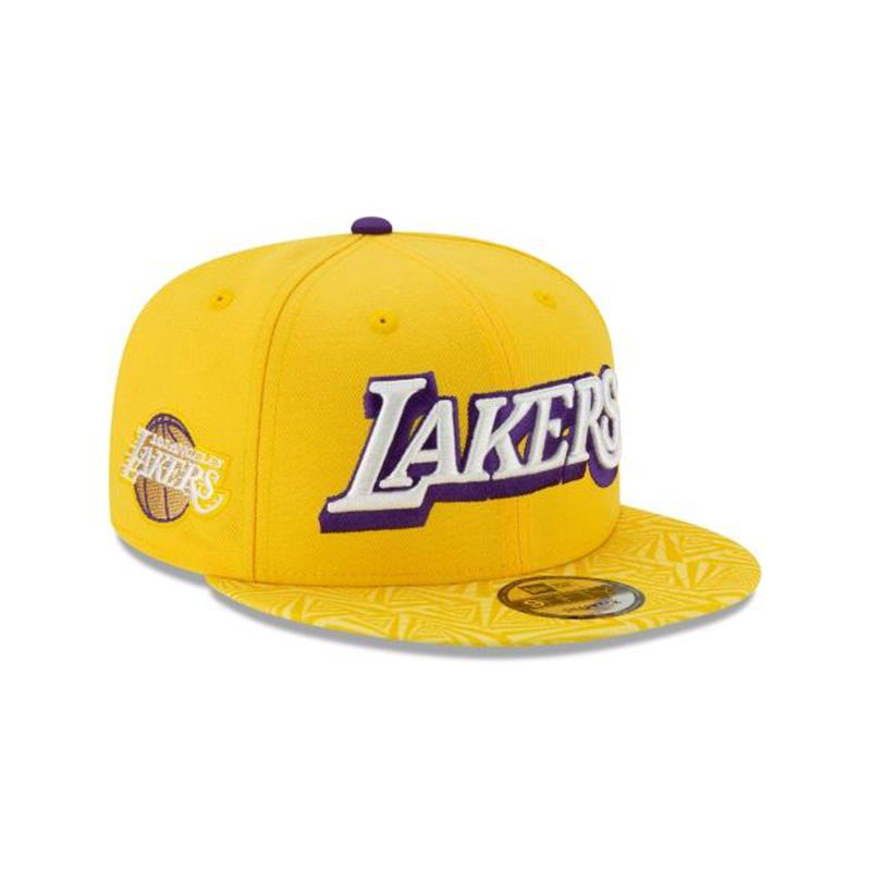 NBA Los Angeles Lakers 2019 Authentics City Series 9Fifty Snapback (BYX1316) - Yellow New Era Caps